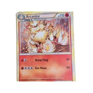 Pokémon TCG Arcanine Heartgold Soulsilver 1/123 Holo Holo Rare Lightly Played